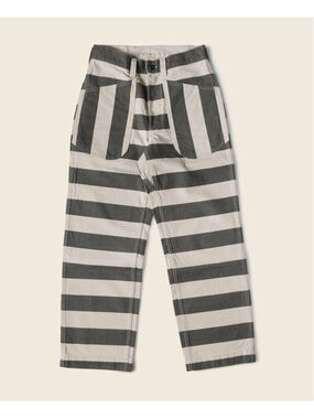 NON STOCK W30 Men's Prisoner Striped Pants Casual Racing Motorcycle Trousers